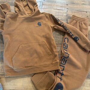 Carhartt Tan Hoodie and Sweatpants with size medium